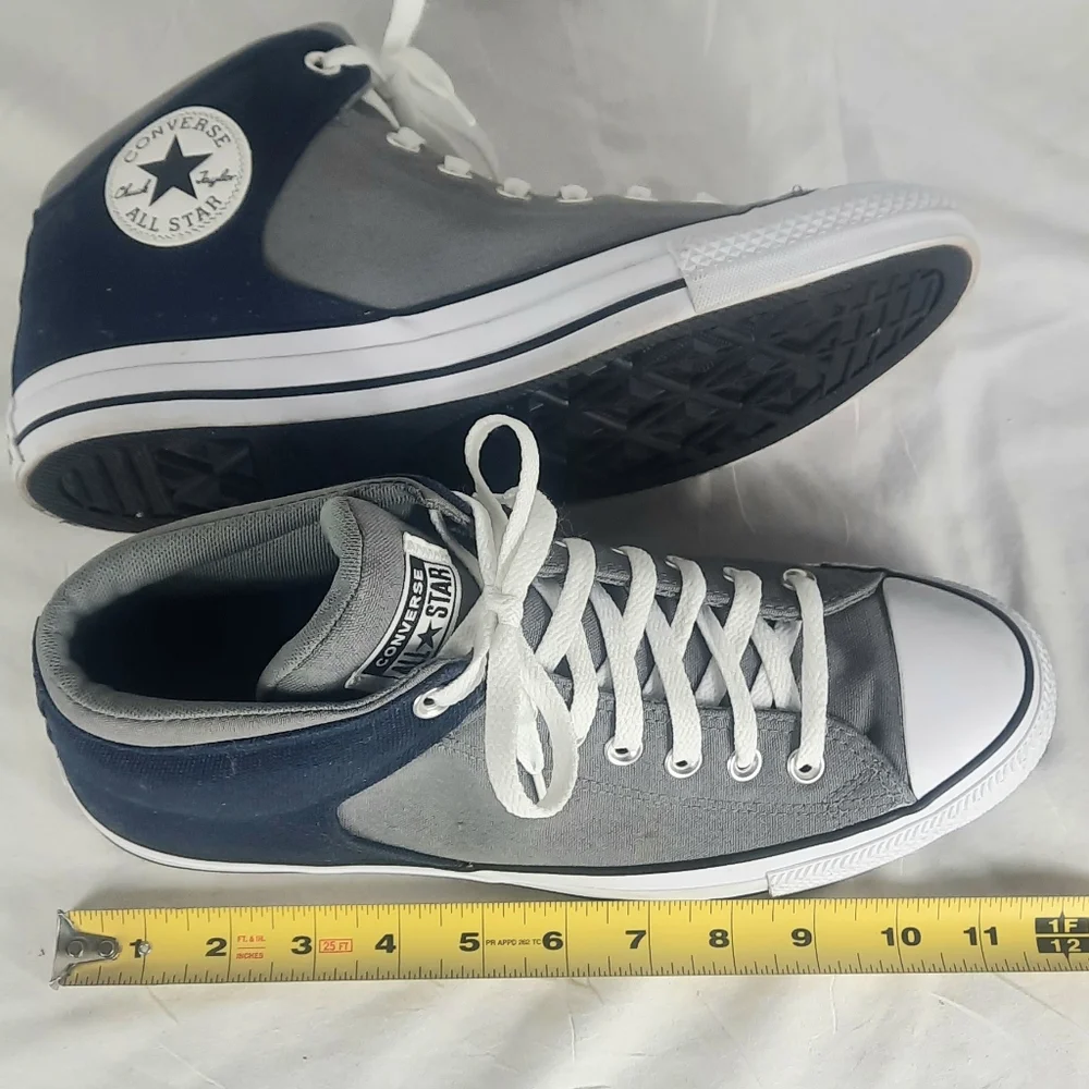 Converse All Star Chuck Taylor Unisex Hightops Mens Size 10 Womens 12 Gray Blue - Picture 11 of 11